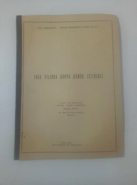 1964 YILI DÜNYA KÖMÜR İSTİHSALİ (Sahafiye Kitap) ürün görseli