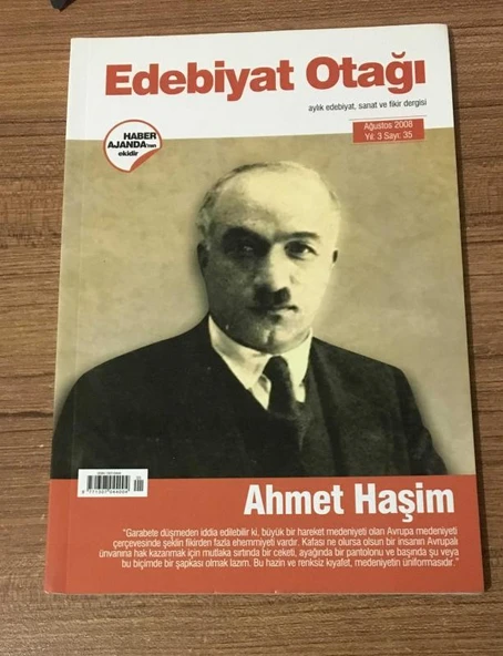 EDEBİYAT OTAĞI Ağustos 2008 Yıl 3 Sayı 35 AHMET HAŞİM (Sahafiye Kitap) ürün görseli
