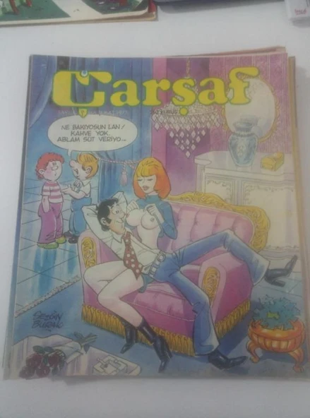ÇARŞAF Haftalık Gülmece Dergisi, 16 Şubat 1977, Yıl:2, Sayı:8 (Sahafiye Kitap) ürün görseli 1