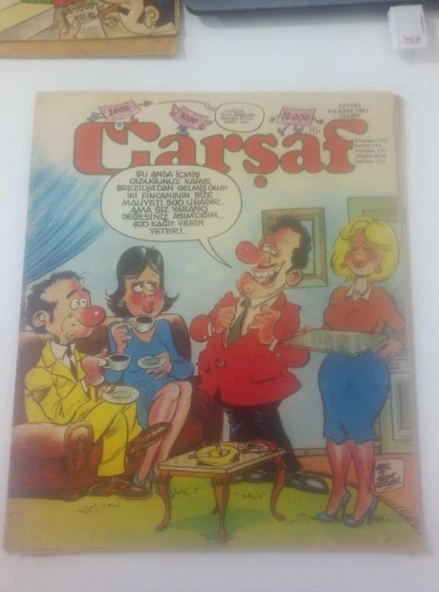 ÇARŞAF Haftalık Gülmece Dergisi, 4 Kasım 1981, Yıl:6, Sayı:45 (Sahafiye Kitap) ürün görseli 1