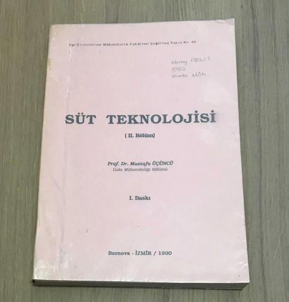 SÜT TEKNOLOJİSİ 2.Bölüm (Sahafiye Kitap)