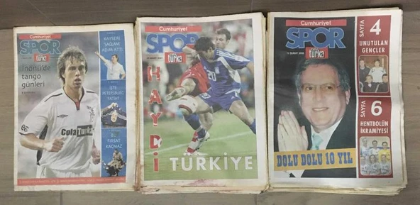 2006 - 2007 - 2008 CUMHURİYET SPOR DERGİSİ Toplam 74 Sayı (Sahafiye Kitap)