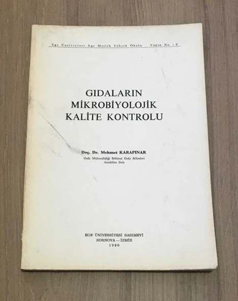 GIDALARIN MİKROBİYOLOJİK KALİTE KONTROLU (Sahafiye Kitap) ürün görseli 1