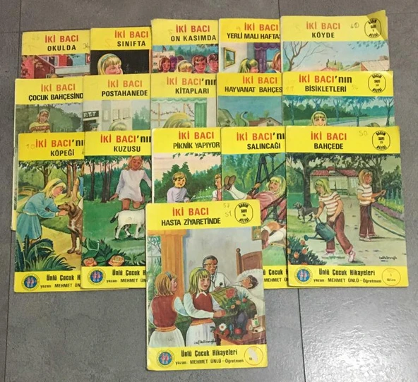 ( Bacım Dizisi ) İKİ BACI Serisi 16 Kitap - Tam Takım - ÜNLÜ ÇOCUK HİKAYELERİ (Sahafiye Kitap) ürün görseli 1