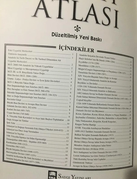 TARİH ATLASI Düzenlenmiş Yeni Baskı - 2022 (Sahafiye Kitap) - 2
