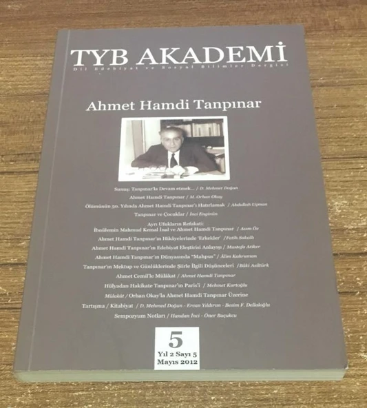 TYB AKADEMİ Mayıs 2012 Yıl 2 Sayı 5 AHMET HAMDİ TANPINAR (Sahafiye Kitap) ürün görseli