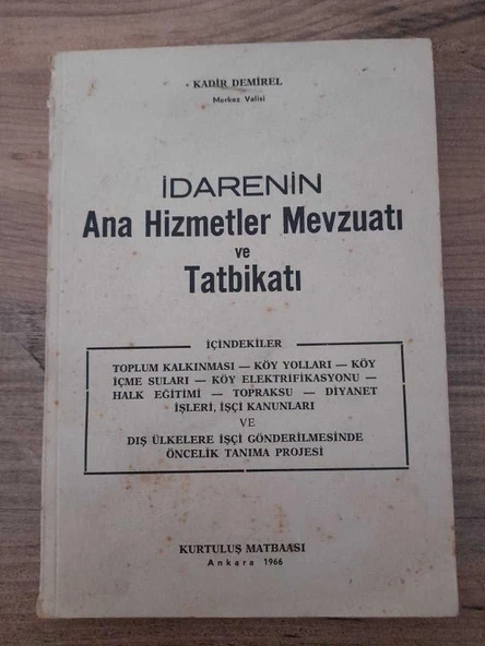 İdarenin Ana Hizmetler Mevzuatı ve Tatbikatı (Sahafiye Kitap) ürün görseli 1