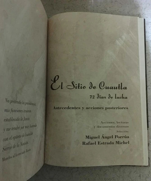 El Sitio de Cuautla 72 dias lucha - Antecedentes y acciones posteriores - ciltli - şömizli - (Sahafiye Kitap) - 3