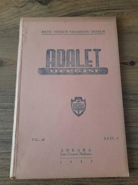ADALET DERGİSİ, Mayıs 1957,Yıl:48,Sayı:5 "Şarkir Berki: Mevaşi Kirası" (Sahafiye Kitap)