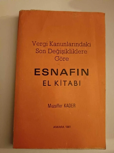 ESNAFIN EL KİTABI (Sahafiye Kitap)