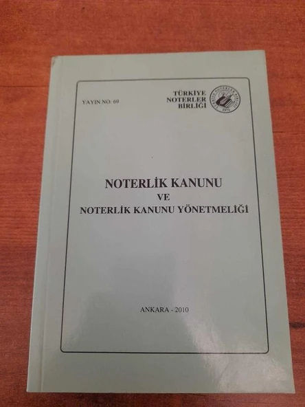 NOTERLİK KANUNU VE NOTERLİK KANUNU YONETMELİGİ (Sahafiye Kitap) ürün görseli 1