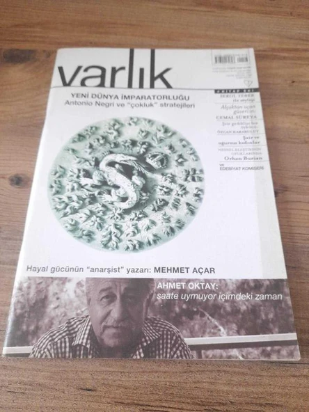 Varlık-Aylık Edebiyat ve Kültür Dergisi Eylül 2001 "Alçaktan Uçan Güvercin" (Sahafiye Kitap) ürün görseli
