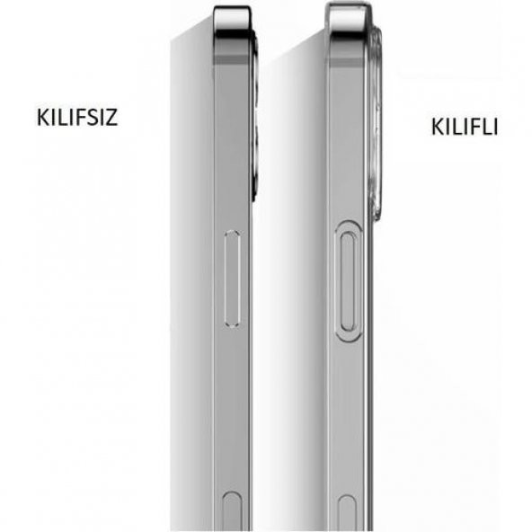 iPhone 13 Pro Kamera Korumalı Şeffaf Tıpalı Silikon Kılıf - 3