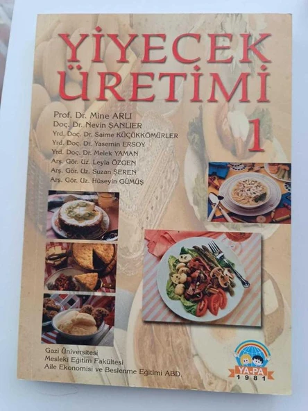 YİYECEK ÜRETİMİ -1 (Sahafiye Kitap) ürün görseli 1