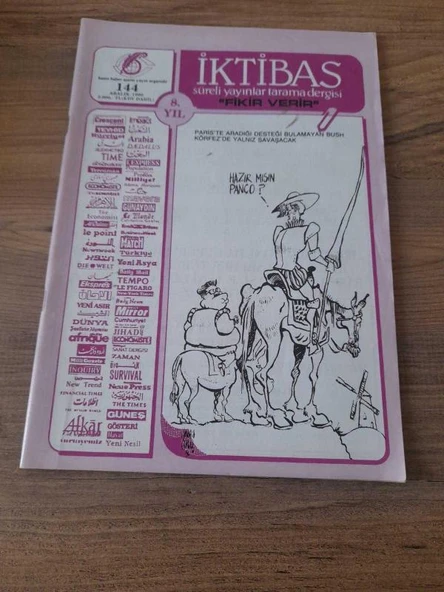 İKTİBAS Süreli Yayınlar Tarama Dergisi ARALIK 1990 SAYI:144 "LAİKLİK ELDEN GİDİYOR!" (Sahafiye Kitap) ürün görseli 1