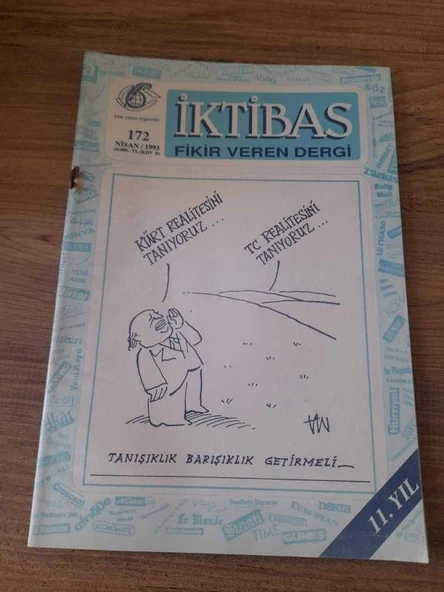 İKTİBAS FİKİR VEREN DERGİ NİSAN 1993 SAYI:172 "İSLAMİ UYANIŞA ENGELLER" (Sahafiye Kitap) ürün görseli 1