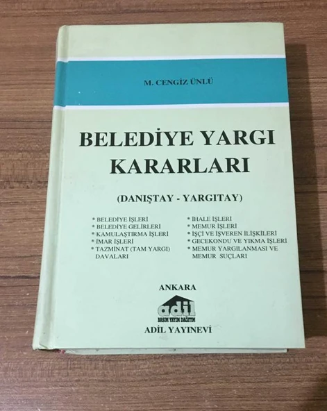 BELEDİYE YARGI KARARLARI Danıştay - Yargıtay - CİLTLİ - (Sahafiye Kitap) ürün görseli 1