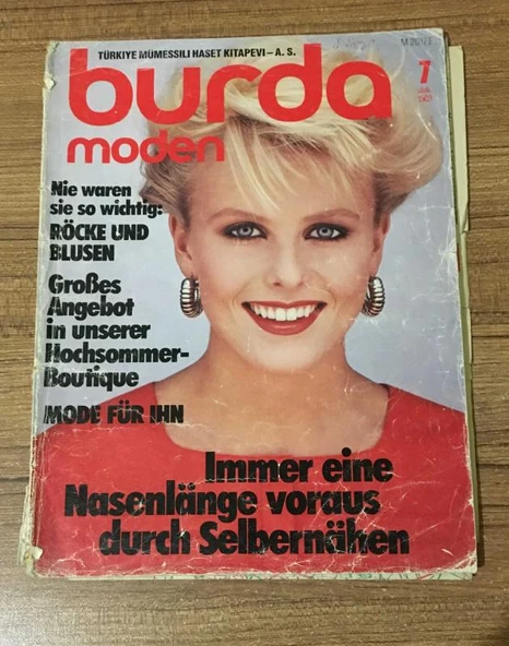 BURDA MODEN Juli 1983 Sayı 7 - PAFTASI MEVCUT - (Sahafiye Kitap) ürün görseli 1