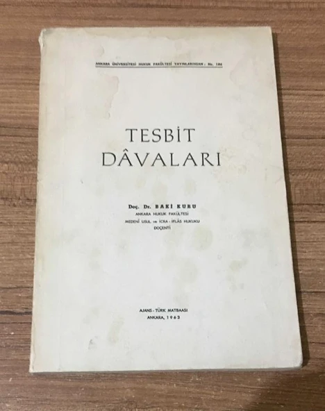 TESBİT DAVALARI (Sahafiye Kitap) ürün görseli 1