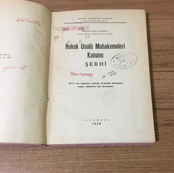 HUKUK USULÜ MUHAKEMELERİ KANUNU ŞERHİ 1.CİLT 1.KISIM (Sahafiye Kitap) - Resim 2
