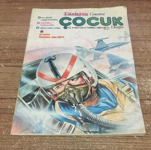 TÜRKİYE ÇOCUK 4 Temmuz 1986 Yıl 5 Sayı 34 (Sahafiye Kitap)