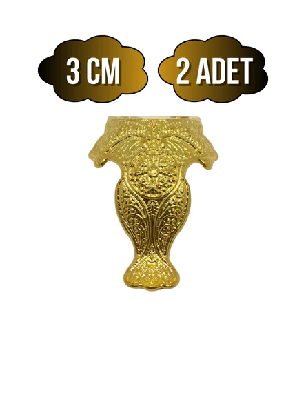 Lüx Metal Ayak Çeyiz ve Hediye Kutusu Mobilya Ayağı(3CM)(ALTIN) Altın 3cm ALTIN - 2 ADET ürün görseli