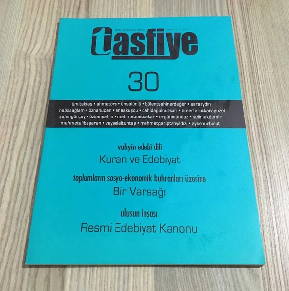 TASFİYE Nisan 2011 Sayı 30 Ulusun İnşası RESMİ EDEBİYAT KANONU (Sahafiye Kitap) ürün görseli