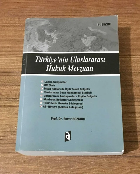 TÜRKİYE'NİN ULUSLARARASI HUKUK MEVZUATI 5.BASKI (Sahafiye Kitap) ürün görseli 1