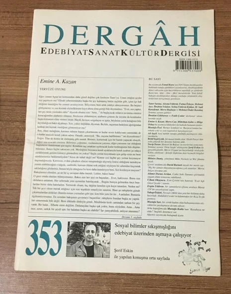 DERGAH Temmuz 2019 Sayı 353 (Sahafiye Kitap) ürün görseli