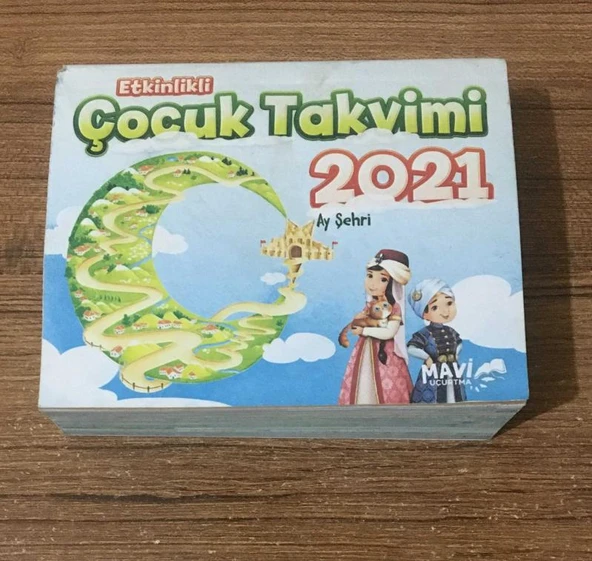 ETKİNLİKLİ ÇOCUK TAKVİMİ 2021 (Mavi Uçurtma) (Sahafiye Kitap)