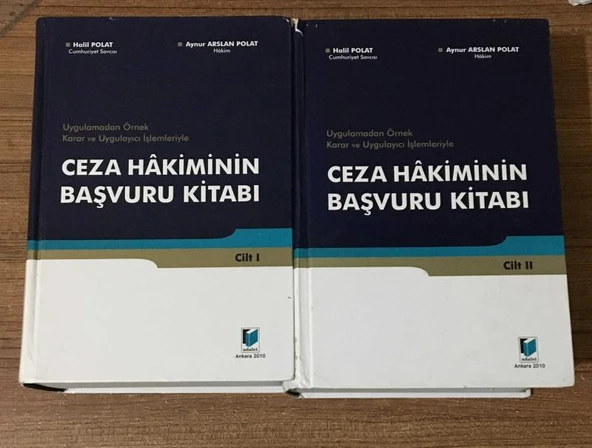 CEZA HAKİMİNİN BAŞVURU KİTABI 2 Cilt - TAKIM - (Sahafiye Kitap)
