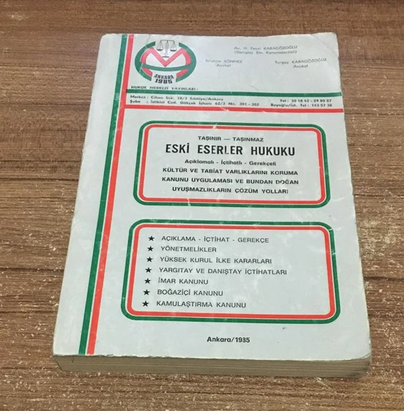 Taşınır - Taşınmaz ESKİ ESERLER HUKUKU (Sahafiye Kitap) ürün görseli 1