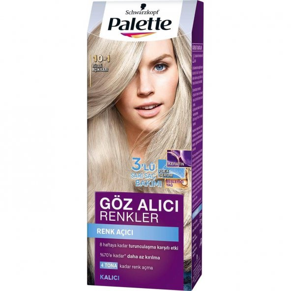 Palette Göz Alıcı Renkler Krem Saç Boyası10-1 Küllü Açık Sarı
