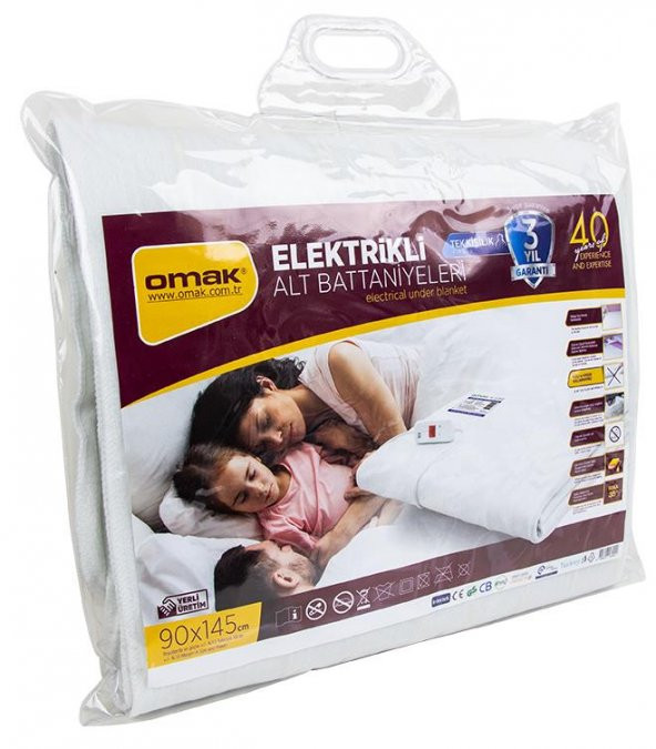 Omak Tek Kişilik Elektrikli Battaniye 90x145 cm 3 YIL GARANTİ