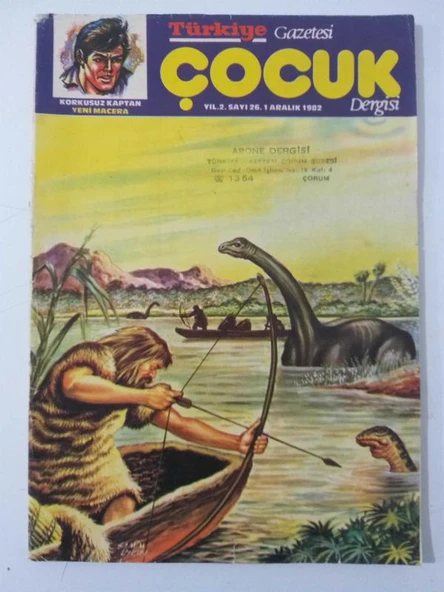 TÜRKİYE GAZETESİ ÇOCUK DERGİSİ Sayı:26, 1 Aralık 1982 ( ek: NOYAN Sayı:11 içinde / KURTOĞLU / BİNBAŞI ŞAHİN / KURNAZ ) (Sahafiye Kitap)