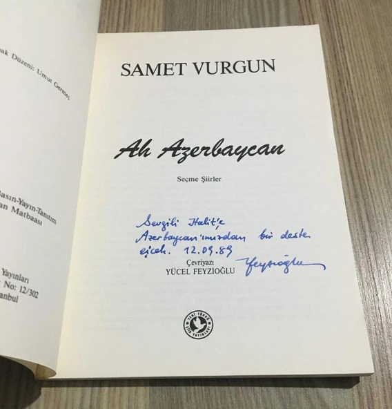 AH AZERBAYCAN - Çevirenden İMZALI - (Sahafiye Kitap) - 2