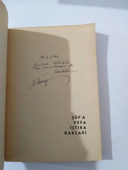 ŞÜF'A VEF'A - İŞTİRA HAKLARI ( Ön Alım - Geri Alım - Satın Alım Hakları ) (Sahafiye Kitap) - 2