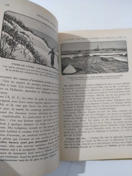 GEOGRAPHIE GENERALE Nouveau Cours Jean Brunhes CLASS DE 6 - 1957 (Sahafiye Kitap) - 2