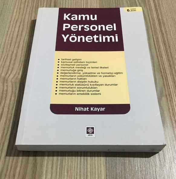 KAMU PERSONEL YÖNETİMİ Güncellenmiş 6.BASKI (Sahafiye Kitap)