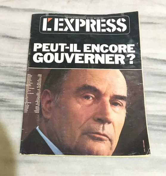 L EXPRESS 29 JUIN 1984 No 1720 PEUT-IL ENCORE GOUVERNER (Sahafiye Kitap) ürün görseli 1