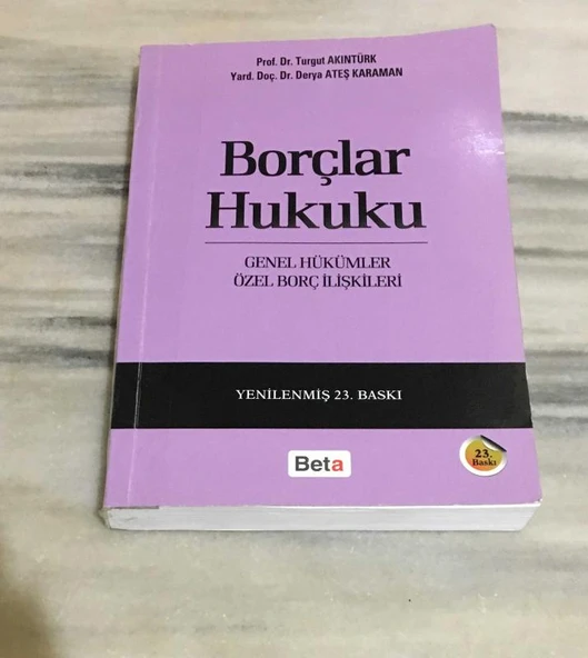 BORÇLAR HUKUKU Genel Hükümler Özel Borç İlişkileri ( Yenilenmiş 23.BASKI - 2014 ) (Sahafiye Kitap) ürün görseli 1
