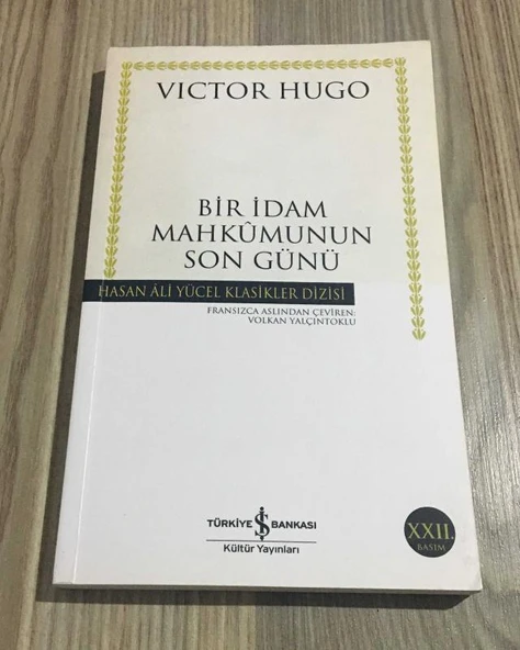 BİR İDAM MAHKUMUNUN SON GÜNÜ 22.BASIM (Sahafiye Kitap)