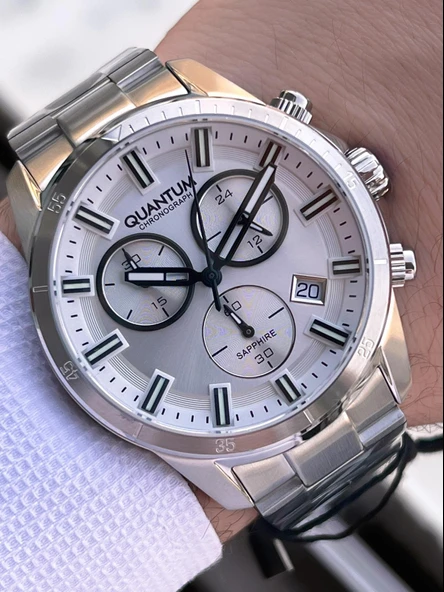 Quantum Sapphire Cam Çelik Kordon İç Kadran Fonksiyonları Aktif 10 Atm Erkek Kol Saati EPWG1159.330 ürün görseli