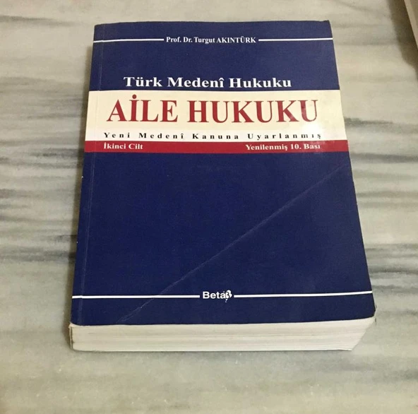Türk Medeni Hukuku AİLE HUKUKU Yeni Kanuna Uyarlanmış 2.Cilt ( Yenilenmiş 10.BASI ) (Sahafiye Kitap) ürün görseli 1