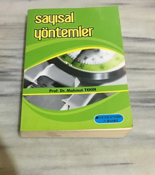 SAYISAL YÖNTEMLER Yenilenmiş 7.BASKI (Sahafiye Kitap)