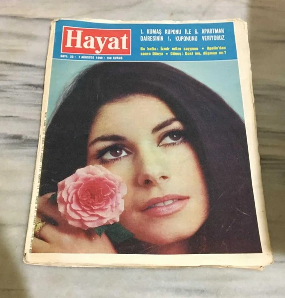 HAYAT DERGİSİ 7 Ağustos 1969 Sayı 33 Kapak DONNA McDONNA (Sahafiye Kitap) ürün görseli 1