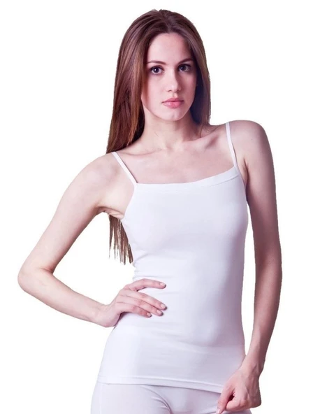 6 Adet Dono Bayan Likralı İp Askılı Atlet 2247 ürün görseli 1