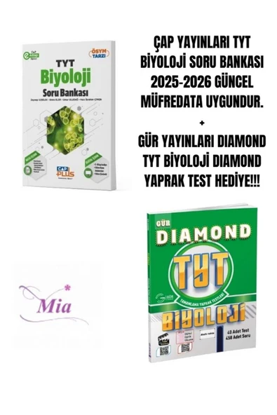 ÇAP YAYINLARI TYT BİYOLOJİ SORU BANKASI HEDİYELİ - 1