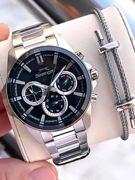 İtalyan Tasarım Bileklik Hediyeli Çelik Kordon İç Fonksiyonları Aktif Erkek Kol Saati YNB.2456.2.02 ürün görseli