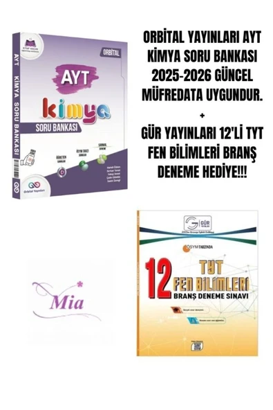 ORBİTAL YAYINLARI AYT KİMYA SORU BANKASI HEDİYELİ - 1